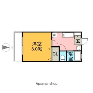 メイプルハイツA棟【103号室】の間取り