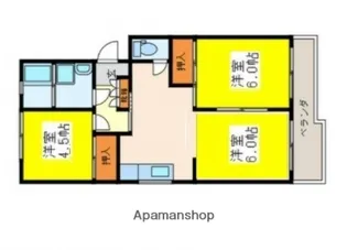 井東コーポラス【3階】の間取り