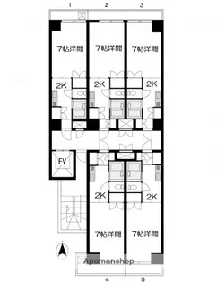 ルミネ東白島【2階】の間取り