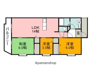 アーバンモール宮内【3階】の間取り