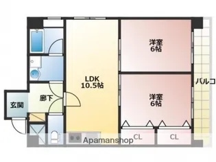 ベルフィーユ楠木【3階】の間取り