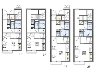 レオパレス天神面【105号室】の間取り