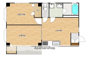 カーメラ冨田【2階】の間取り