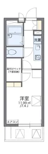 レオパレスフィオーレ住吉【212号室】の間取り