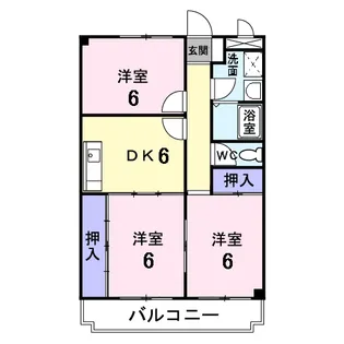 ニューマリッチフジモト【1階】の間取り