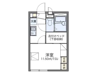 レオパレスサガタ【2階】の間取り