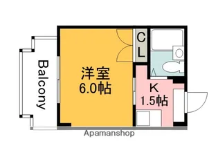 エスタス庚午南【6階】の間取り