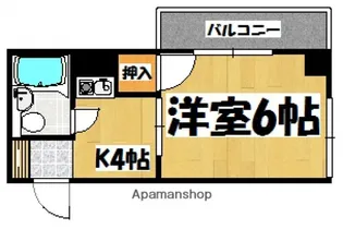 第16深川ビル【404号室】の間取り