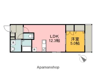 ヘーベルメゾン庚午北【302号室】の間取り