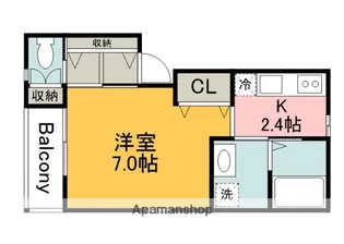 ホワイトキャッスル廿日市【2階】の間取り