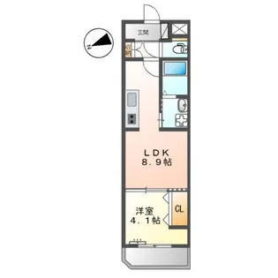 アヴァンティ三篠【1階】の間取り