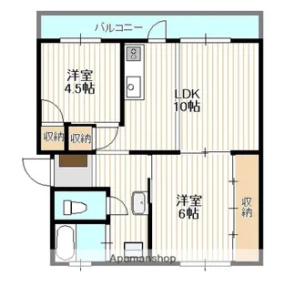 グランビュー丸石【3階】の間取り