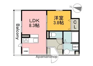 セジュール広島萬象園【1階】の間取り