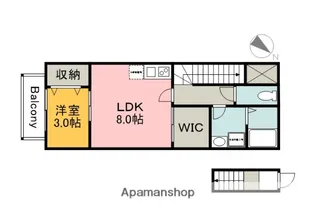 セブンプロート庚午中【2階】の間取り