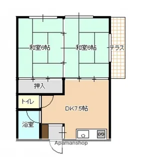 玉代マンション【1階】の間取り