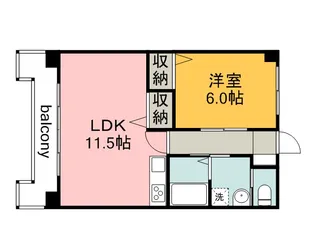 広島県広島市西区田方2丁目【マンション】の間取り