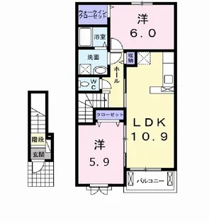 グランシャリオ・B【2階】の間取り