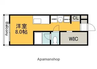 プリマヴェーラ阿品【303号室】の間取り