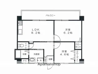 スペンドーレⅠ(旧プランドール1)【402号室】の間取り