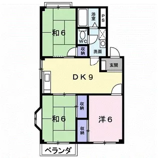 エルディム西本【2階】の間取り