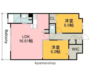 グリュック大野浦【3階】の間取り
