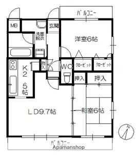 ドルチェとうすい【3階】の間取り