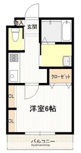 スカーレット海老園【204号室】の間取り