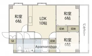 KENSEI6【3階】の間取り