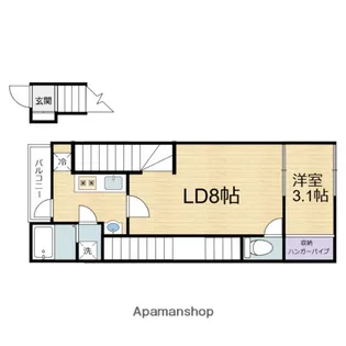 リバーノース庚午【2階】の間取り