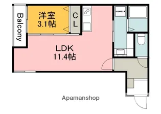 サニーガーデン廿日市【1階】の間取り