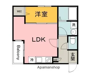 スマイルレジデンス三筋 南館【1階】の間取り
