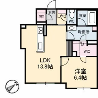 エンソラード【1階】の間取り