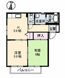 クレール五日市駅前 D棟【1階】の間取り