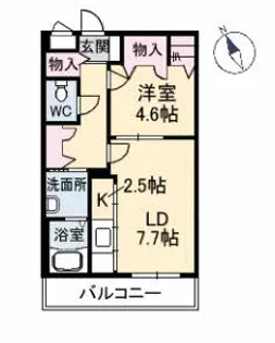 セレッソ庚午【3階】の間取り