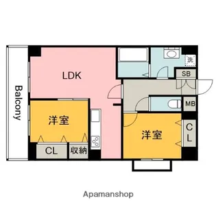 GRACEWESTCITY【2階】の間取り