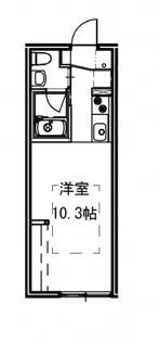 エストレビータ草津Ⅱ【105号室号室】の間取り