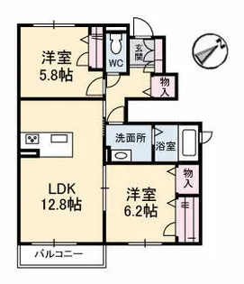 WELL VALLEY【1階】の間取り