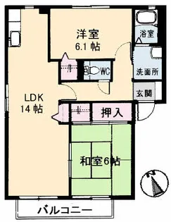 シャルマン高須 B棟【2階】の間取り