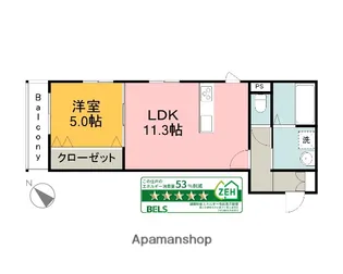 HEBEL MAISON KOMFORTABLE【3階】の間取り