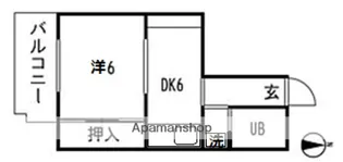 1DKの間取り画像