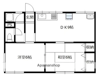 シーサイド扇苑 B【1階】の間取り