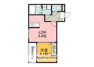 メゾンクレール廿日市市役所駅前【1階】の間取り