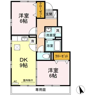 フルール A棟【1階】の間取り