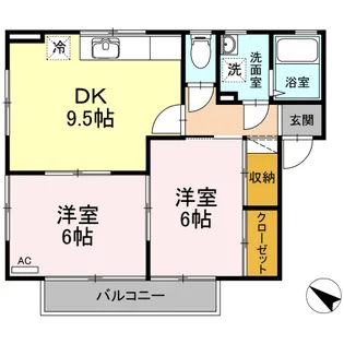 サンパール駅前B【2階】の間取り