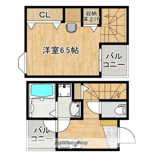 アレフガルド楽々園【2階】の間取り