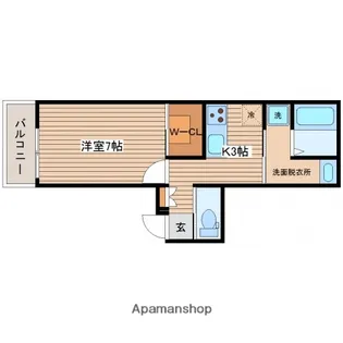 HEBELMAISON舟入川口町【2階】の間取り