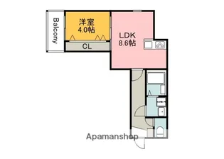リタリッチ五番館【3階】の間取り