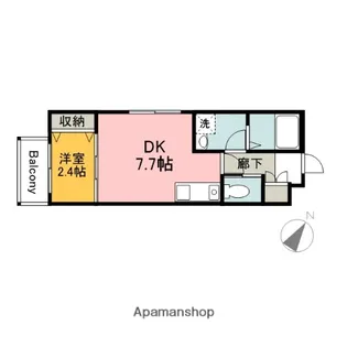 Tメゾン五日市駅前【102号室】の間取り