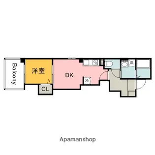 グレース十日市【9階】の間取り