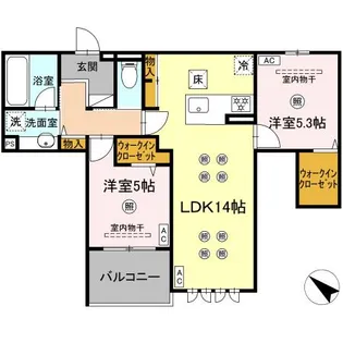 スリールコート【1階】の間取り